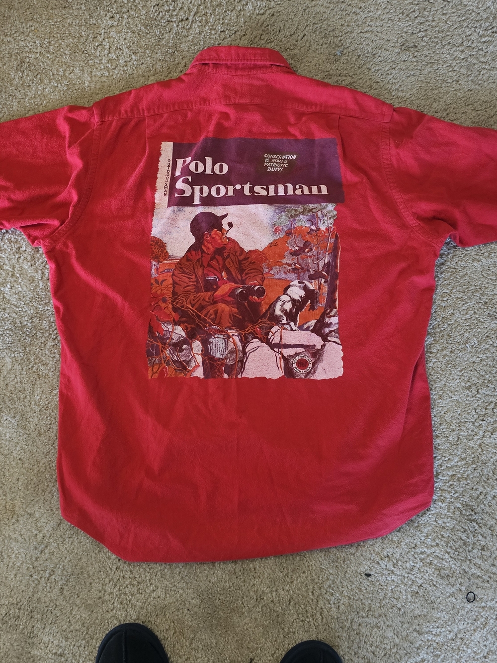 Polo Country Ralph Lauren Red Sportsman Long-Sleeve Shirt